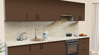 Кухня на заказ Шоколад софт 7029-04